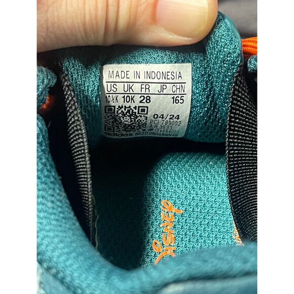 Adidas Kids Brave Merida Superstar Shoes Teal Orange Disney Pixar Size 10.5 - Picture 10 of 11